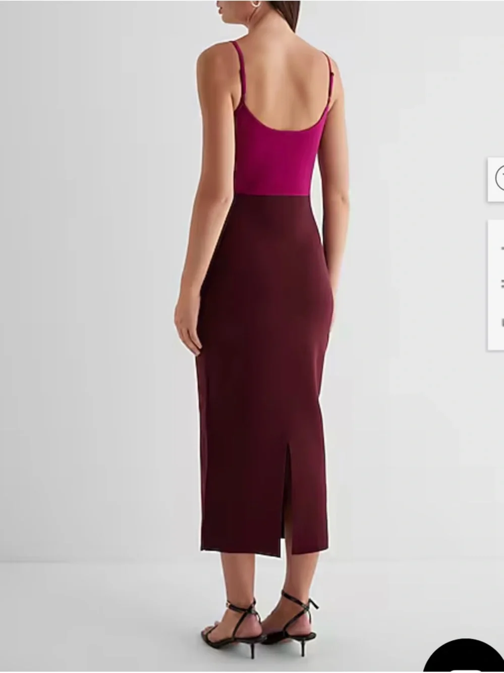 Express Two-Tone Midi Dress NWT - Picture 3 of 4
